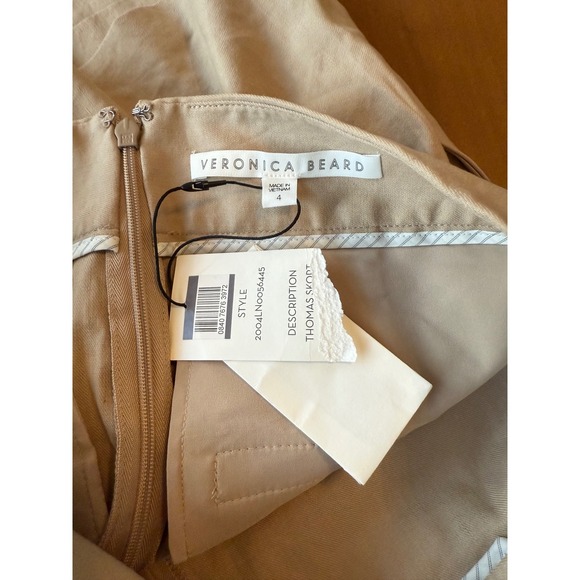 NWT Veronica Beard Thomas Skort Beige Linen Blend Mini Skirt‎ Shorts Size 4 - Picture 7 of 9